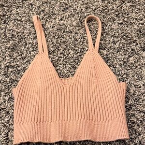 Women's Ribbed Knit Tank Top - Tan
